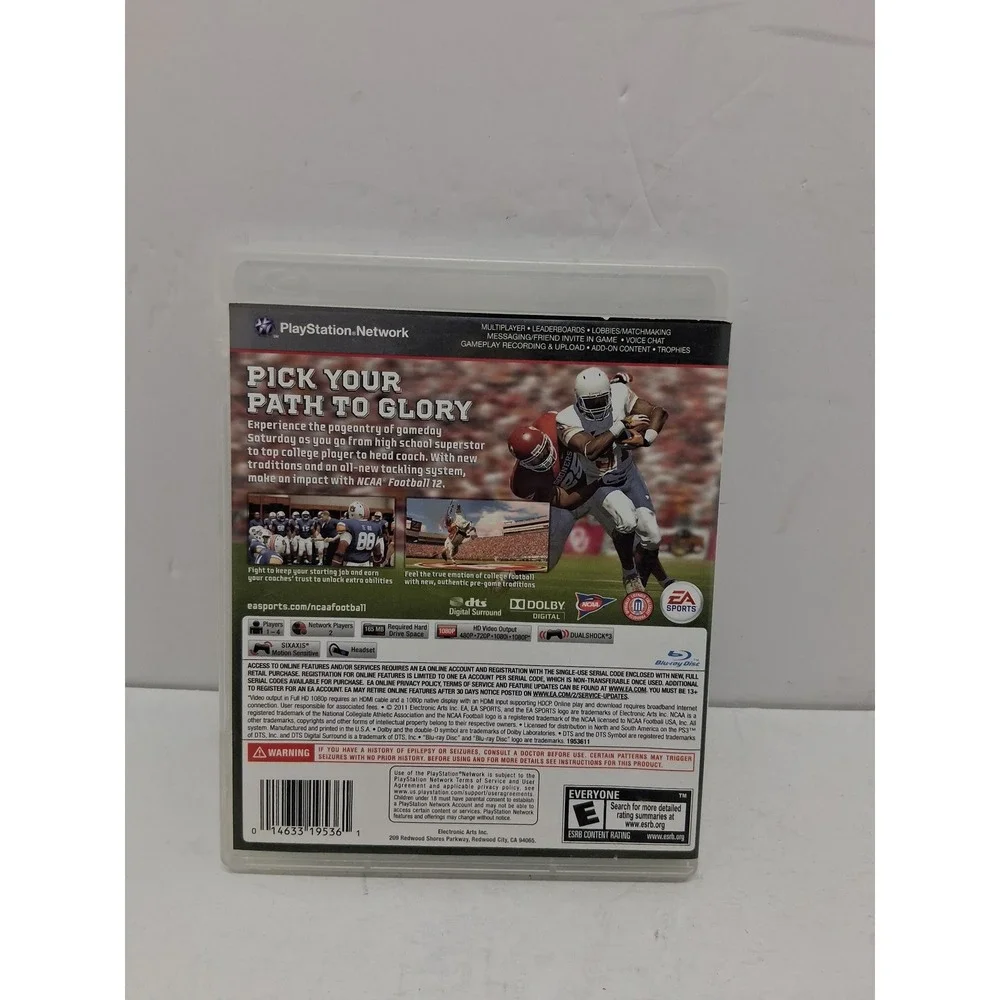 EA Sports NCAA Football 12 Sony PlayStation 3 PS3 Game with Manual Mark Ingram